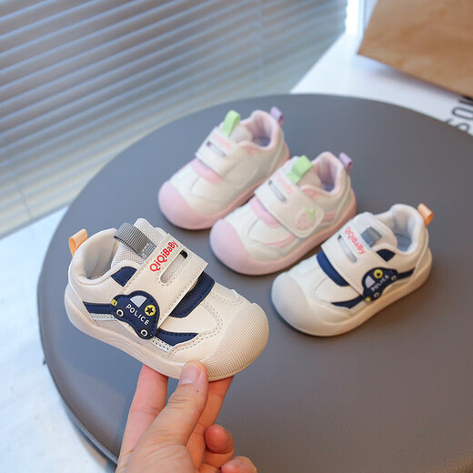 Ginoble toddler shoes, boys' shoes, 2025 spring and autumn new style infant soft sole 0-1-3-year-old girls casual functional shoes, blue, cut label, removed from cabinet, 19, inner length 13.5 cm