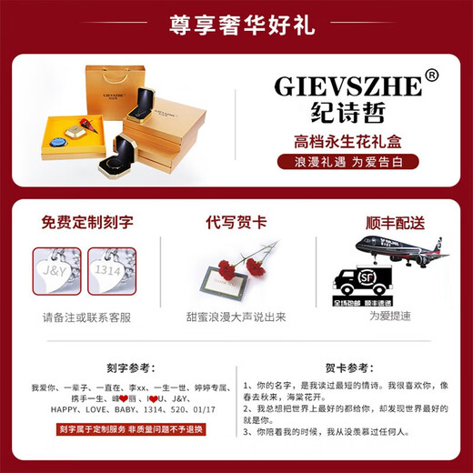 Ji Shizhe (GIEVSZHE) PT950 platinum necklace for women, high-end, light luxury, wisteria blossom pendant, Valentine's Day birthday gift for girlfriend, platinum 950 flash 0 chain-wisteria blossom pendant