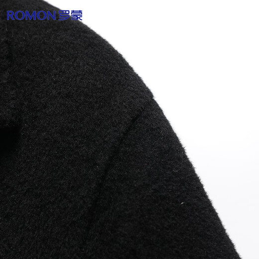 Romon 100% pure wool extended double-sided woolen coat men's autumn and winter woolen over-the-knee windbreaker jacket