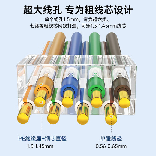 秋叶原 超六类网线水晶头 超6类万兆工程级网络连接器 Cat6a屏蔽RJ45电脑网线接头两件式 10个 QS9076Z10