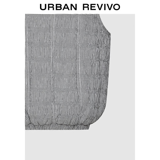 UR2025 Winter New Children's Clothing Girls Simple Contrast Color Lapel Plaid Vest Cotton Clothes UGU150018 Black Plaid 110