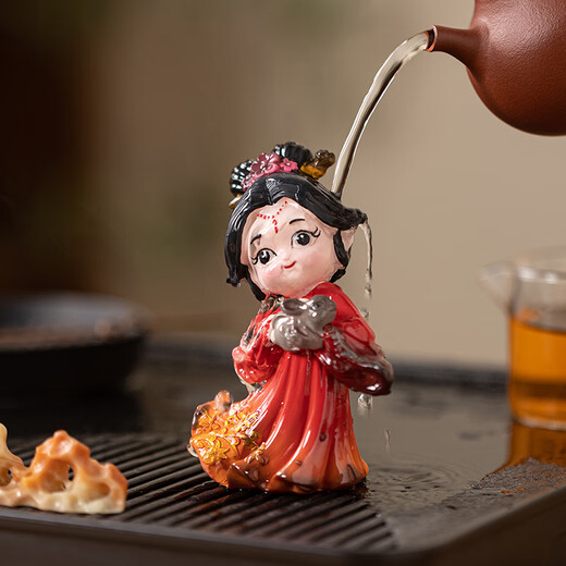 Yuxuan's Four Beauties Color Changing Tea Pets Can Raise Characters Xi Shi Tea Table Ornaments Yang Yuhuan Diao Chan Wang Zhaojun Han Clothing National Trend Wang Zhaojun - Color Changing Model