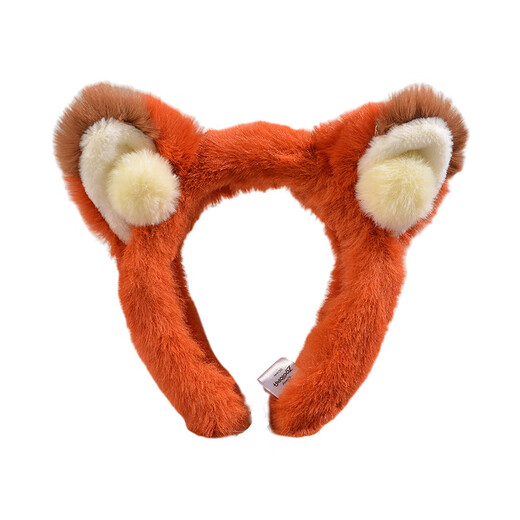 Pei Nanwei fox ears plush headband for women in the amusement park, cute cartoon headband for autumn and winter face wash hairpins, 1 Firefox headband