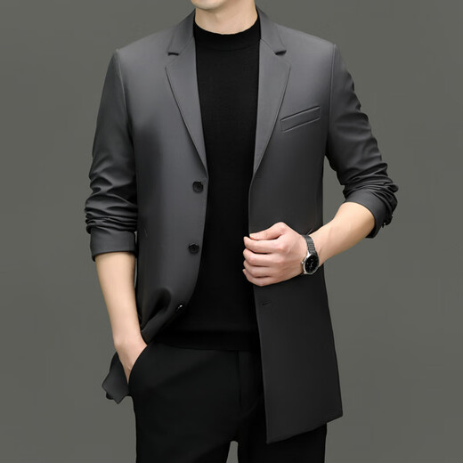 Мужская ветровка международного люксового бренда MAGIOPY, весенне-осенняя новая простая деловая мужская универсальная однотонная мужская куртка с воротником синего цвета M 170