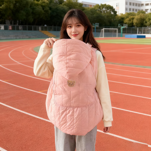 Korean ins children's outing cloak baby stroller thickened windproof blanket baby waist stool velvet blanket to keep warm in autumn and winter white bear velvet cloak