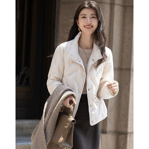 Demana warm winter small stove winter light luxury 90 duck down lapel three-layer craft laminated direct-fill women's down jacket