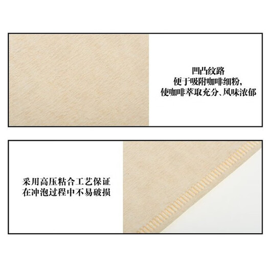 MPPMCK Japanese hemp fiber filter paper mola Sanyo hand-brewed filter paper coffee original wood pulp V60 hanging ear fan-shaped American mola hemp fiber unbleached 40 pieces 4 people 90 degrees