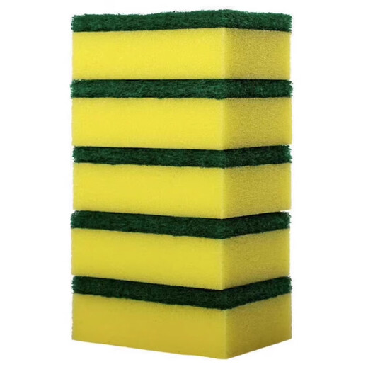 Household pot sponge, dishcloth, scouring pad, large thickened rag, kitchen water-absorbing decontamination dishcloth, easy green sponge wipe 15 pieces