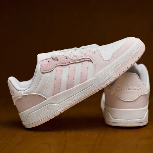 Adidas ENTRAP American campus style sports sneakers boyish retro basketball shoes for men and women Adidas white/pink 42.5