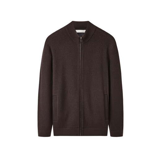 JOEONE Shopping mall same style cardigan men's cardigan spring and autumn fashionable versatile jacket standard version + chocolate color + JY1D50910 XL 180/100A (52)