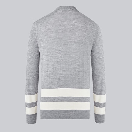 HECHTER men's wool sweater 100% wool pullover top business casual commuting inner sweater light gray M