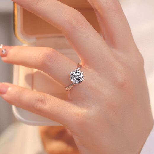 MZMZ platinum ring for women pt950 platinum engagement diamond ring Valentine's Day birthday gift for girlfriend and wife Local warehouse/next day delivery - light luxury twist arm diamond ring 50 points