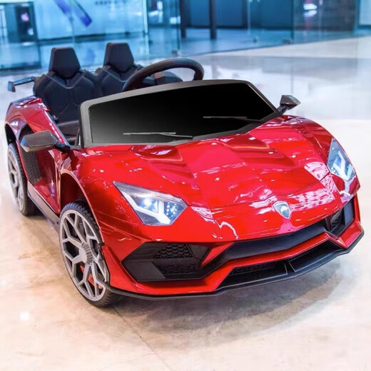 Lanlambo children's electric car four-wheel with remote control baby toy car men and women can sit on four-wheel drive charging stroller model car + no remote control + no battery electric drive