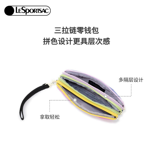 LeSportsac's new funny duck Xiaoxing series childlike contrasting color three-zip coin purse clutch bag Xiaoxing Apple