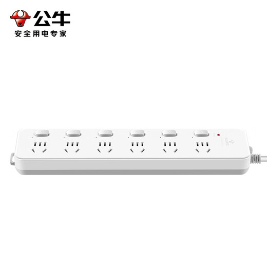 Bull (BULL) super power overload protection new national standard/plug board/plug strip/row plug/terminal board 6-position sub-control total length 3 meters (new national standard) GN-313