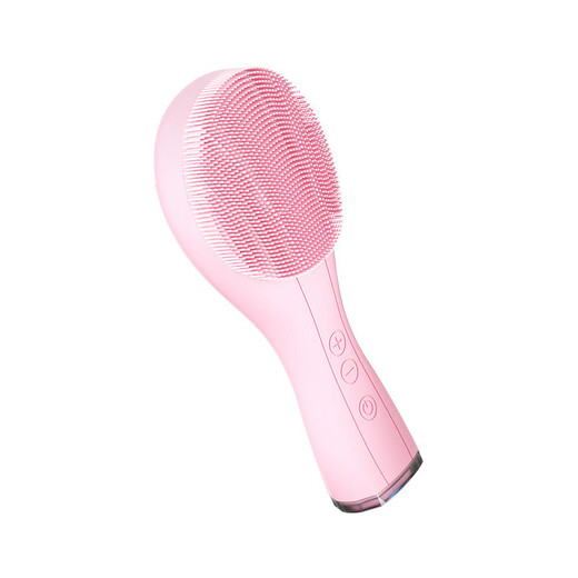 Pore Cleaning Face Washing Beauty Instrument Ultrasonic Vibration Silicone Facial Cleansing Instrument Electric Facial Washing Brush Instrument Deep Cleansing Facial Cleansing Instrument (Pink Chinese Version of Facial Cleansing Instrument