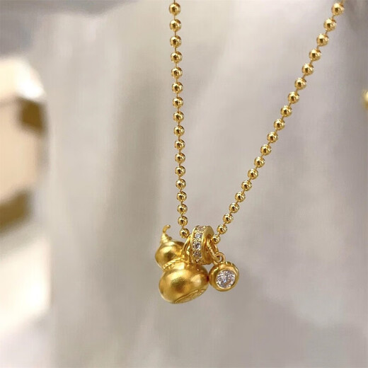 Wanke Fulu Gourd 18k gold necklace for women Nafu 2025 Xinzhong exquisite clavicle chain Fat Fulu
