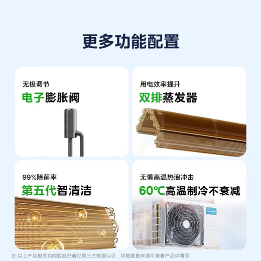 Midea air conditioner upgraded cool power-saving set hanger/cabinet unit combination wall-mounted floor-standing cabinet unit bedroom living room cool power-saving hanger/cool power-saving cabinet unit PRO upgraded version cool power-saving hanger 2025*3 set
