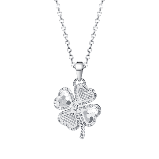 Duozun pt950 genuine platinum pendant for women platinum four-leaf clover clover pendant set of necklace new gift clover pendant 4.49 g