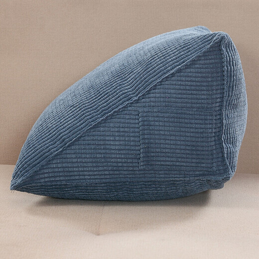 Ivy Cushion Bedside Triangular Cushion Pillow Soft Cover Lumbar Back Cushion Sofa Pillow Waist Pillow Corn Grain Blue