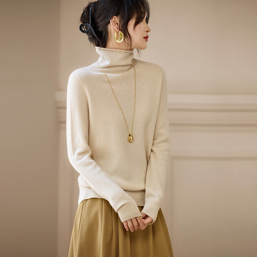 Shexi (Srcr) multi-color selection 100% pure wool sweater women's autumn and winter basic style high-neck knitted bottoming sweater