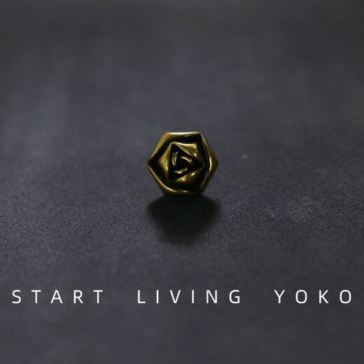 Ye Yu retro metal rose flower decorated button shirt button shirt sweater cardigan small button pearl cufflinks six-sided rose bronze 1 piece