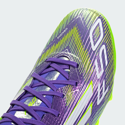 Adidas F50 LEAGUE artificial turf 2G/3G AG ultra-light customized short spike football shoes Adidas purple/white/bright lemon yellow (recommended to choose a half size larger) 40