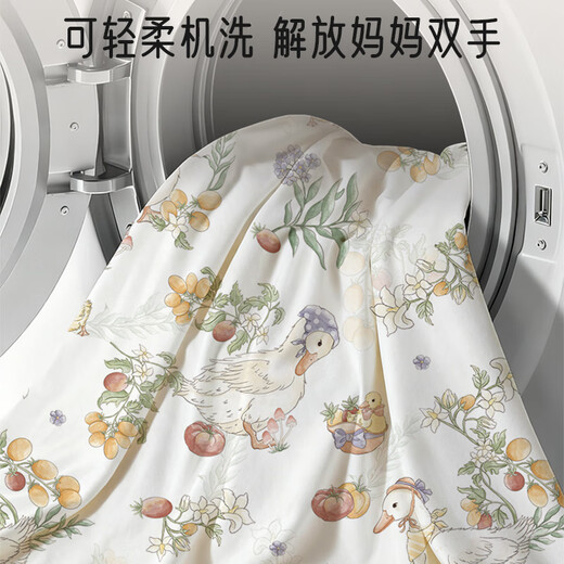 Aibaoxi baby quilt autumn and winter newborn quilted quilt swaddle towel anti-jump sleeping bag blanket Ye Mengyou painted S854