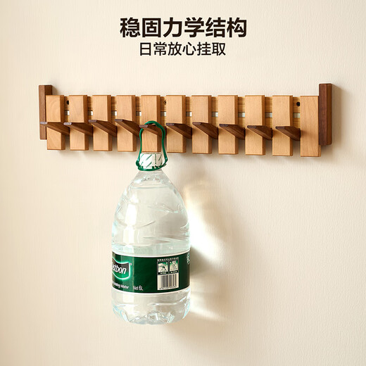 Quanyou Home Furnishing style solid wood piano key hook storage rack wall hanger wall hook entry key rack KD