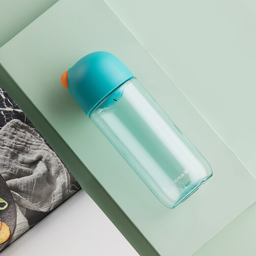 Camellia (CHAHUA) Camellia tritan water cup portable women's plastic water cup sports water cup men's and women's portable cup 410ml energetic pink children's tumbler