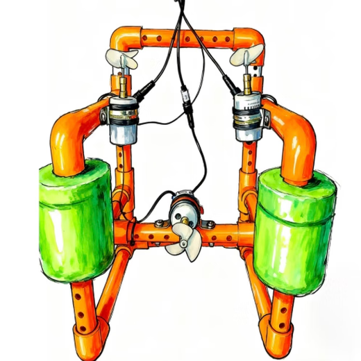 Lingle Intelligent Equipment DIY Underwater ROV Robot Plus Camera Underwater World Exploration Student Education Brush Propeller Set Customized Model With Robotic Arm + Camera