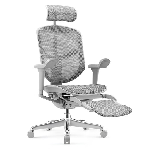 Ergonor Jin Zhuo Xiongying ergonomic chair, cost-effective computer chair, home office chair, gaming e-sports chair, Jin Zhuo Xiongying, silver white net + lying Shubao, not easy to get tired after sitting for a long time