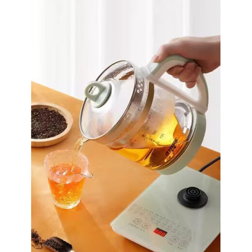 JCZS German health pot teapot anti-dry boiling thickening insulation fully automatic timed kettle tea maker porridge household base + body + filter 1.8L