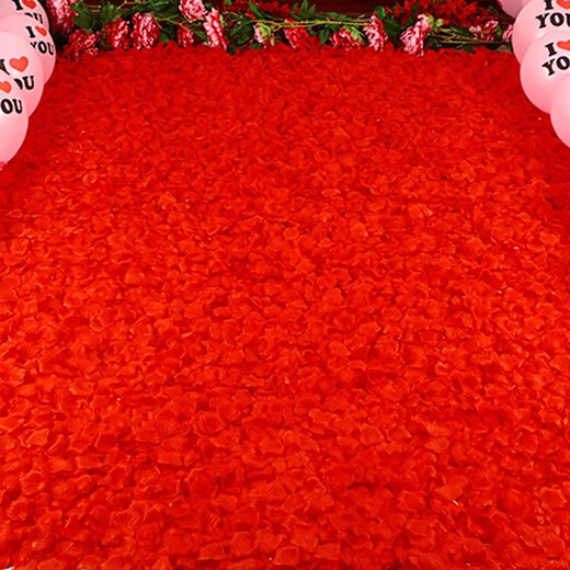 Huawoli simulated rose petals proposal and confession wedding room birthday scene scattering flowers indoor atmosphere decoration props 1000 pieces