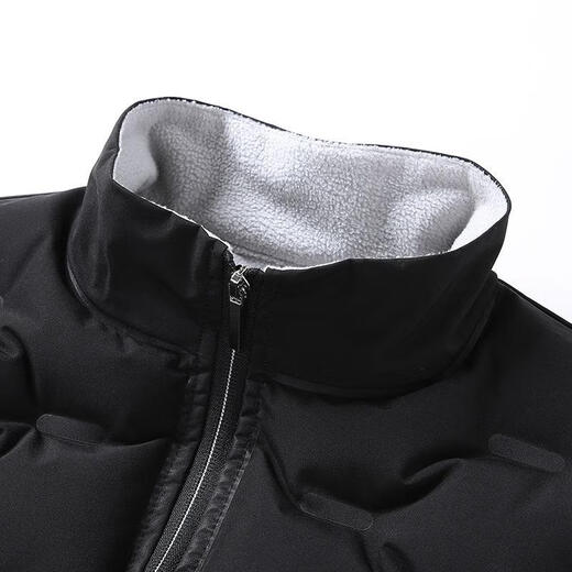 New autumn and winter outdoor riding windproof and rainproof down plus velvet vest warm flow inflatable warm vest for men white M