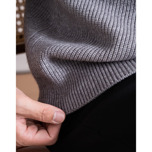 AX Armani broken code 2026 autumn and winter thickened two-button Henry collar men's sweater Yuanbao needle simple casual anti-black L