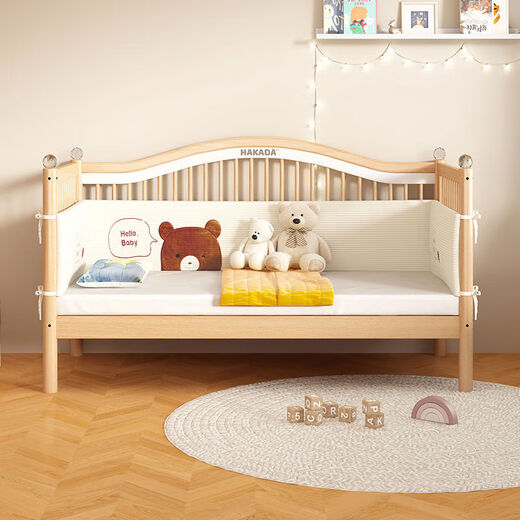 Yusenyi Hakada baby splicing bed bedside widening bed children's bed splicing bed adult can sleep baby flat splicing authorized single bed 160x80m