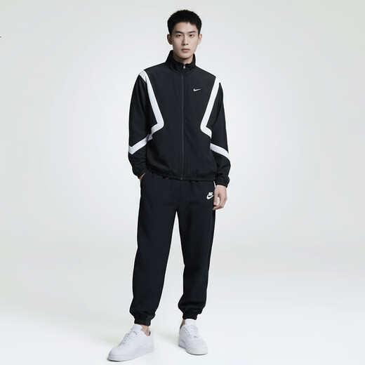 NIKE Men's Spring and Autumn Stand Collar Jacket Casual Sports FZ0249-010 Black XL