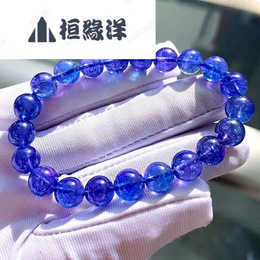 Huanyuanyang Faceted Tanzanite Bracelet for Women Tanzanite Sapphire Bracelet Plate Beads Necklace Blue Plate Beads Valentine's Day Gift Contact Customer Service to Choose Style with Certificate