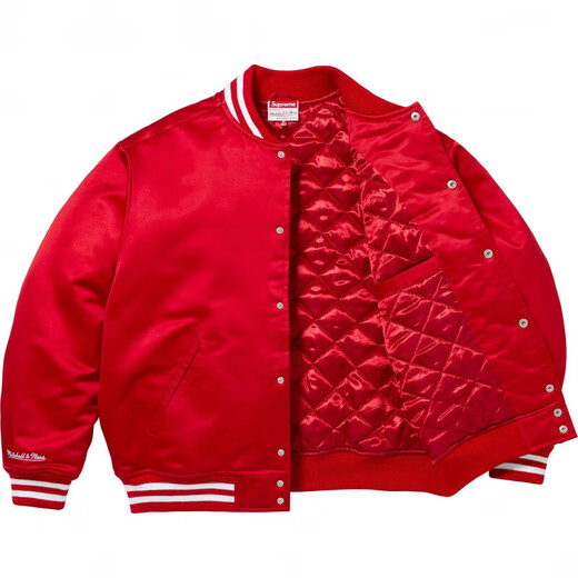 Supreme/MitchellNess joint series FW24 back twill jacket red/Red M