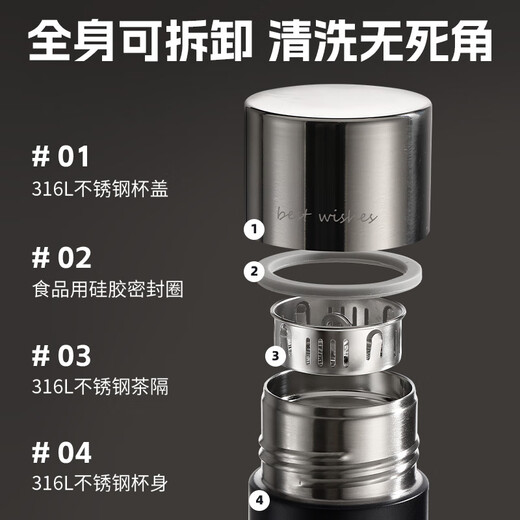 Fuguang Insulated Water Cup Large Capacity Men's and Women's Souvenirs Students Going to School Insulated Stainless Steel Water Cups Teacup Gifts