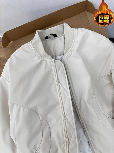 Du Xiaoxian American short ma1 flight jacket men's autumn and winter thickened quilted cleanfit baseball jacket cotton M8868 light khaki cotton style XL recommended 120-140Jin Jin equals 0.5 kg