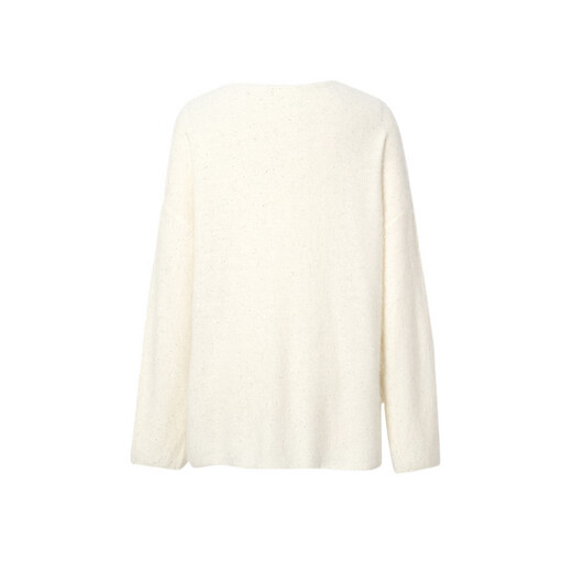 Mai Meng MM Mai Meng sequined lazy brushed sweater sweater top 25 winter new style 5GC935061X V-neck-white 5GC935071X M (150Jin Jin is equal to less than 0.5 kg)
