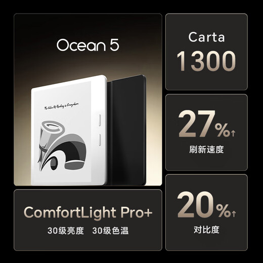 IReader new product launch Ocean5 electronic paper book 7-inch smart e-ink screen reader eye protection tablet learning reading book national supplement Ocean5 interstellar black stand-alone
