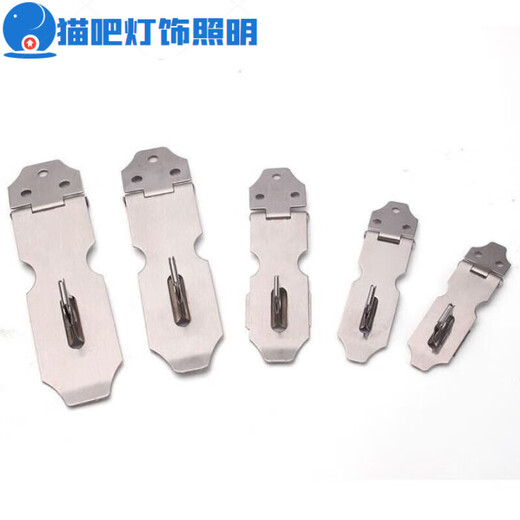 Junmo hinge hinge stainless steel lock buckle lock bolt old wooden latch thickened buckle latch nose buckle 5 inches + screws