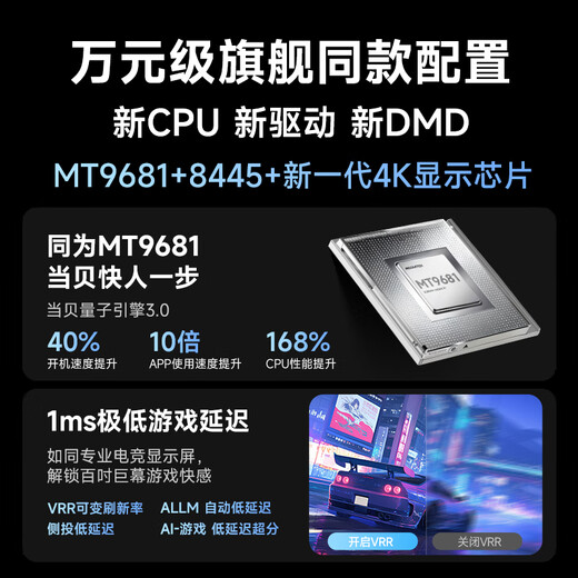 Dangbei D7X Pro 4K three-color laser projector for home ultra-high definition home theater with 20% national subsidy (lossless optical zoom 1600 ISO)