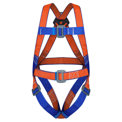 Huajie's new national standard five-point safety belt anti-fall suspension safety rope high-altitude work safety belt fall protection European five-point double hook 2-meter rope with buffer