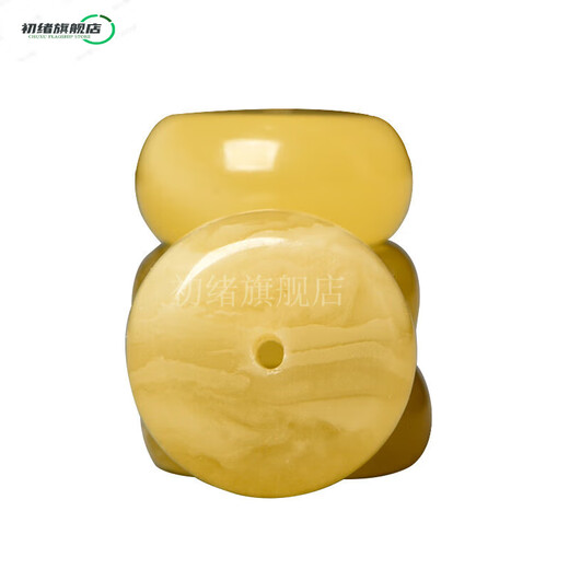 Chuxu amber beeswax separator loose beads bead separator spacer Buddhist beads bracelet bracelet toy accessories accessories natural raw mineral fidelity beeswax diameter about 10mm thick 5-6mm 1 piece pattern