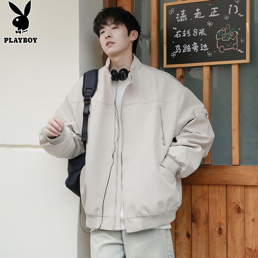 Playboy (PLAYBOY) jacket men's flight jacket men's autumn and winter high-end casual handsome workwear charge trendy clothes