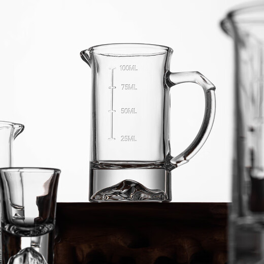 Glass white wine cup wine dispenser set household Guanshan small wine cup commercial wine set 2 two with scale 100ml wine cup Guanshan white wine cup 6 pieces 20ml